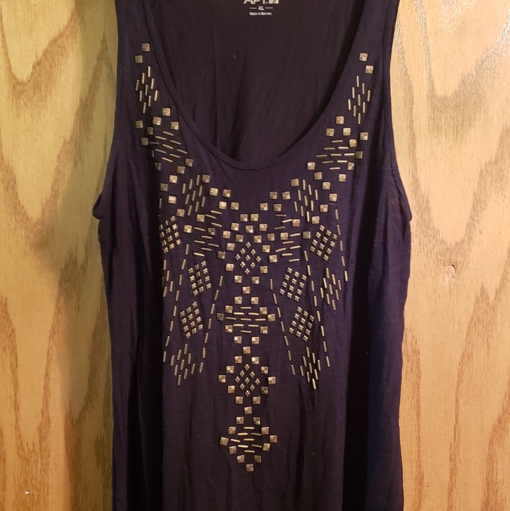 Black studded tank top